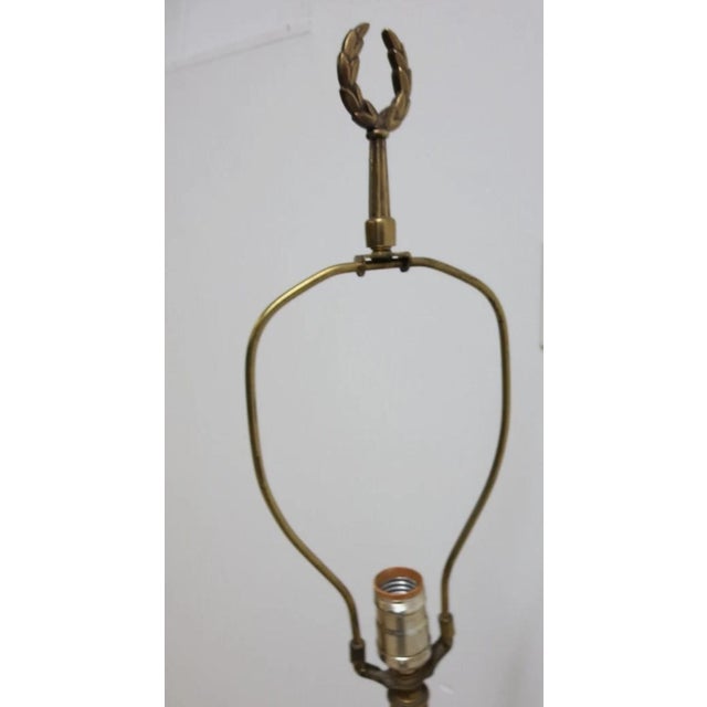 Vintage Gold Gilt Wheat Metal Louis XV Lamp End Table Pole Lamp french regency For Sale - Image 10 of 10