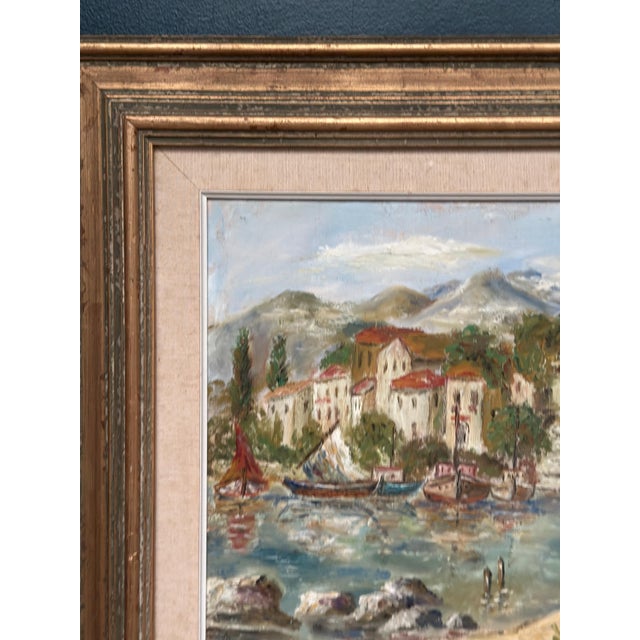 Kewe, Coastal Village, 1984, Oil Painting on Panel, Framed For Sale - Image 8 of 15