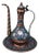Handmade Ewer and Bowl Set in Carved Copper For Sale