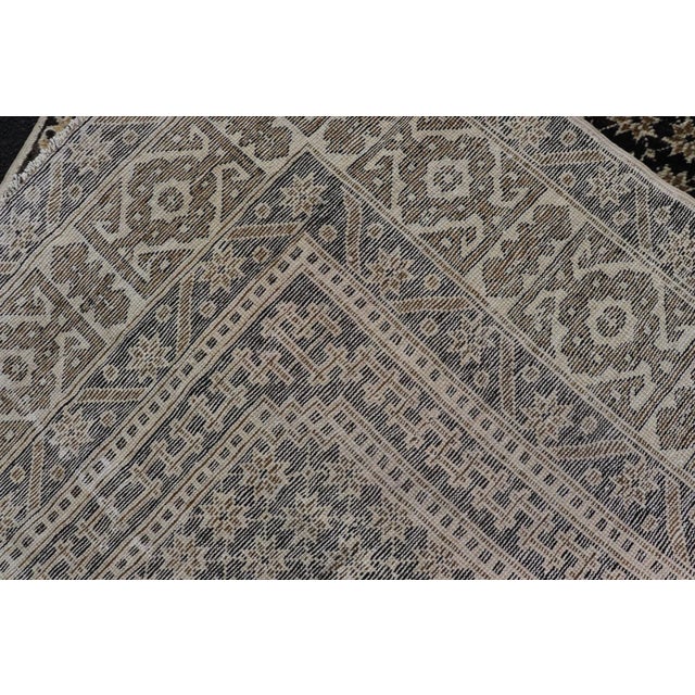 All-Over With Medallion Design Turkish Carpet in Shades of Brown and Cream 4'2"x6'3" For Sale - Image 10 of 10