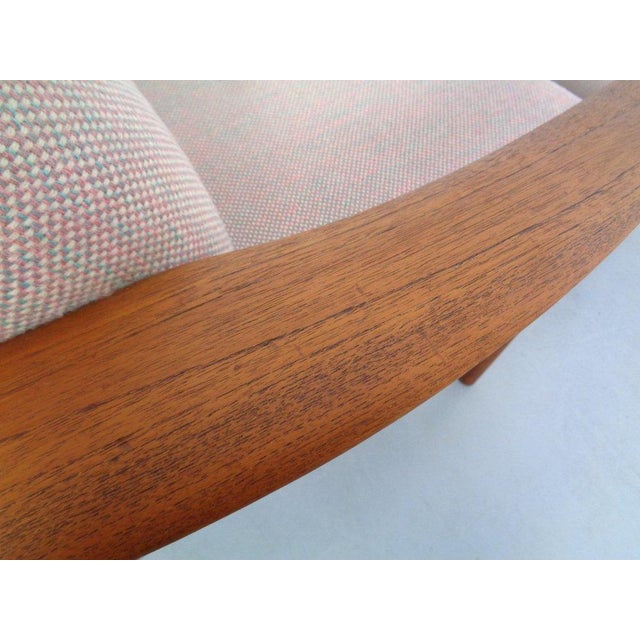 Set of Teak High-Back Chair and Ottoman by Grete Jalk for France & Son, Denmark, 1960s For Sale - Image 18 of 18