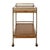 Worlds Away Matthew Izzo Home Cash Dark Burlwood Two Tier Bar Cart For Sale - Image 4 of 4