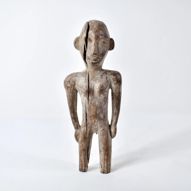 Early 20th Century Kongo Double Sided Male and Female Wood Figure For Sale - Image 9 of 13