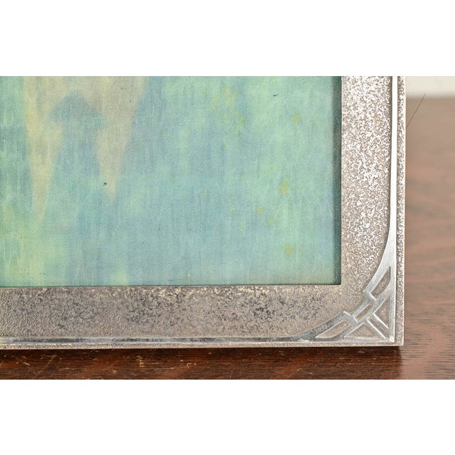 Tiffany Studios New York Art Deco Silvered Bronze Picture Frame For Sale - Image 9 of 14