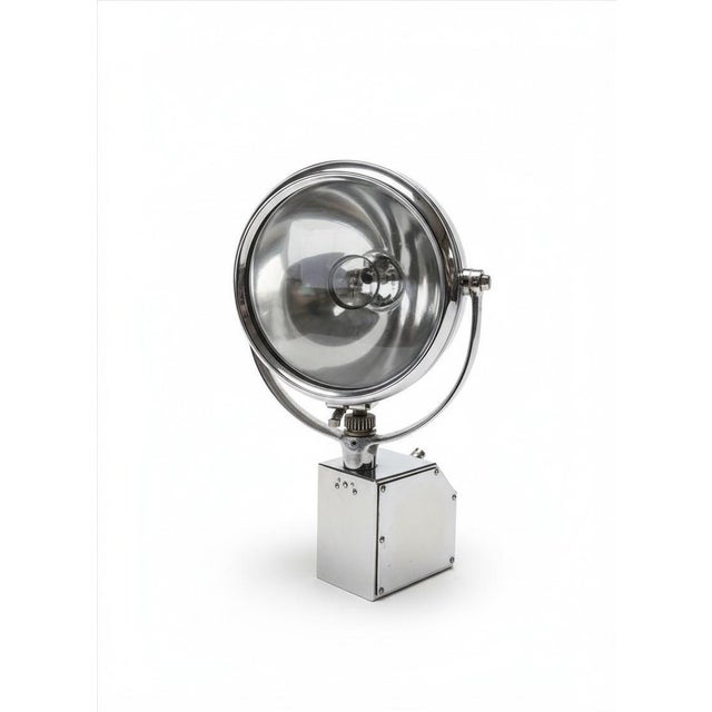 Chrome 1950s Spotlight Made by the Portable Light Company For Sale - Image 8 of 8