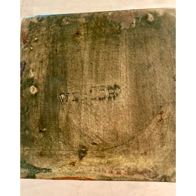 Small Antique Weller Woodcraft Roma Square Planter For Sale In Dallas - Image 6 of 8