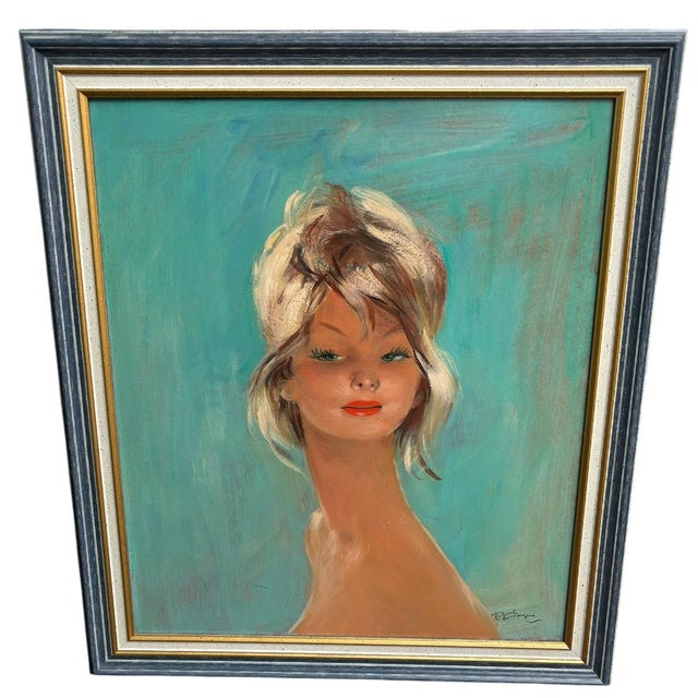 Jean Gabriel Domergue, Portrait of Marie Chantal, 1890s, Oil Painting on Panel, Framed For Sale - Image 10 of 10