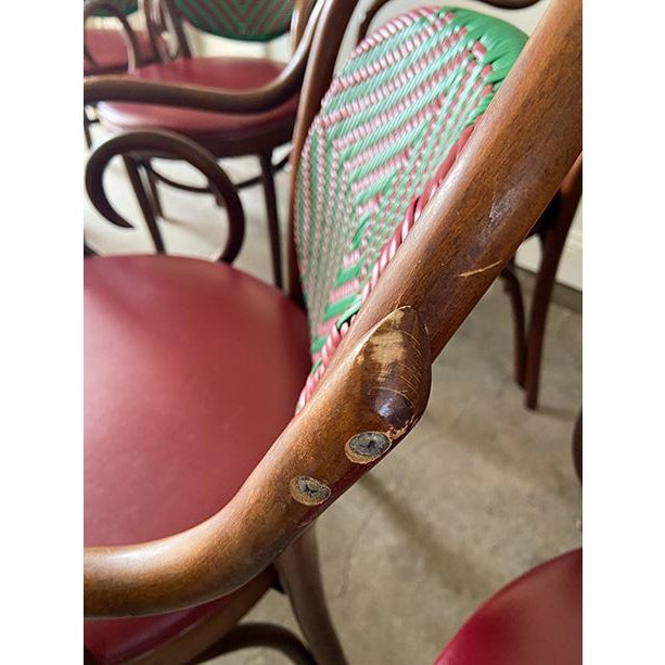 Vintage Cafe Armchairs by Shelby Williams Industries in the Style of Micheal Thonet , Set of 8 For Sale - Image 12 of 17