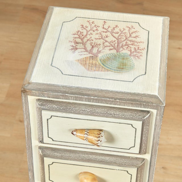 Paint Vintage Ocean Inspired Tall Chest by Maitland Smith For Sale - Image 7 of 12