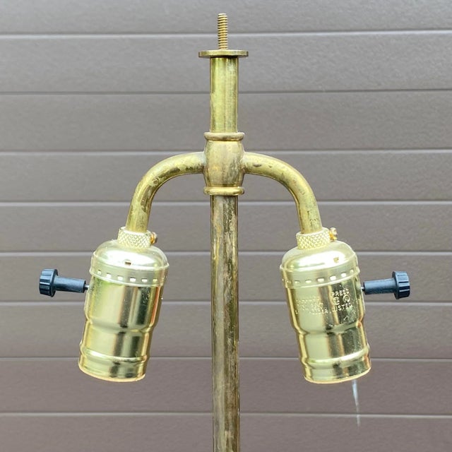 James Mont Vintage Asian Solid Brass Embossed Dragon Floor Lamp With Telescopic Double Socket For Sale - Image 4 of 13