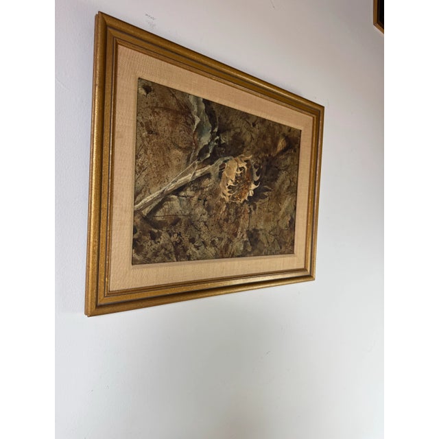 Brown 1970s Vintage William Preston Floral Still Life – Watercolor on Board, Framed For Sale - Image 8 of 9