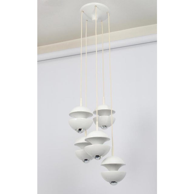 1970s White Cascading Pendant from Kaiser Leuchten, 1970s For Sale - Image 5 of 13