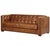 Tuxedo Leather Sofa - Light Brown For Sale - Image 9 of 9