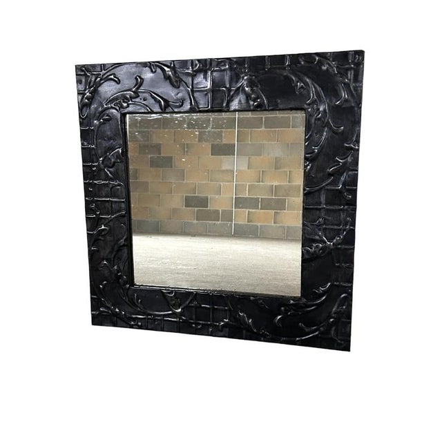 Pressed Tin Ceiling Tile Mirror For Sale - Image 4 of 4
