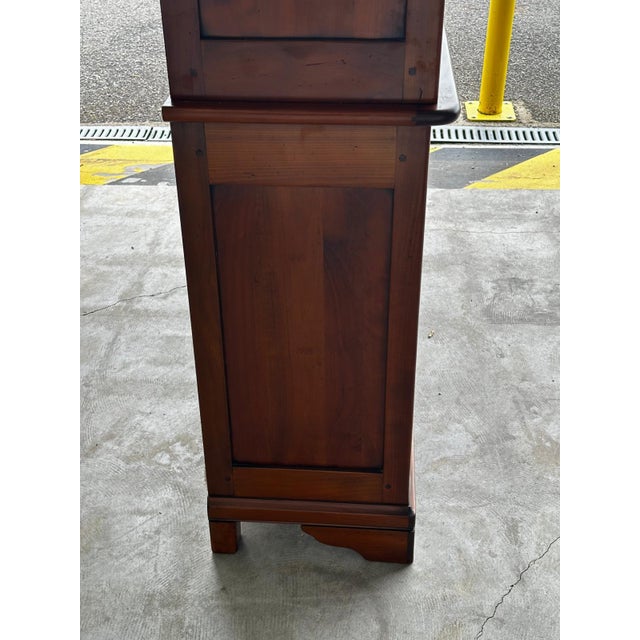 20th Century Cherry Wood Bookcase with Sliding Writing Surface, 1920s For Sale - Image 16 of 18