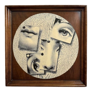 20th Century Nose Mouth and Eyes Silk Screen Print by Fornasetti For Sale