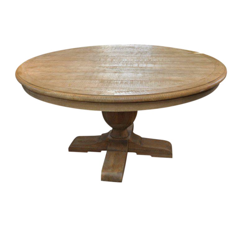 Restoration Hardware French Urn Pedestal Round Dining Table Chairish