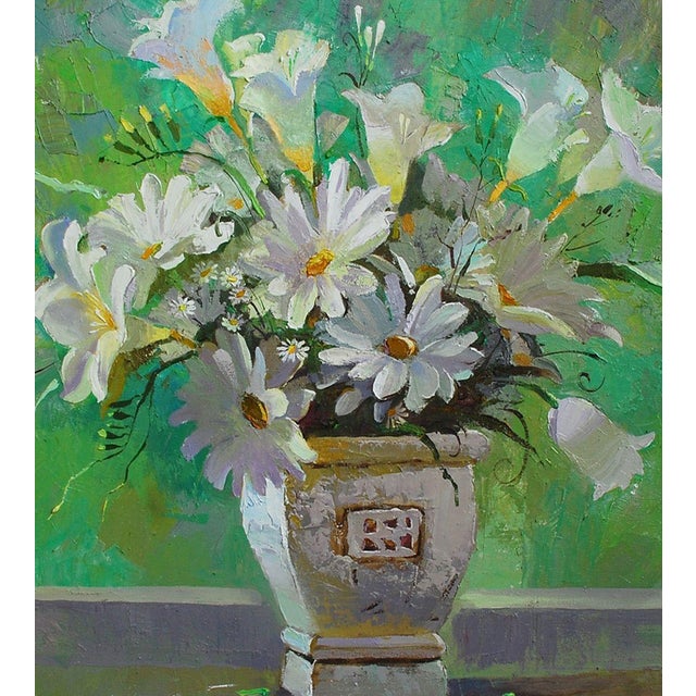 Oil Painting Daisies Egor Ktpatunov For Sale - Image 6 of 6