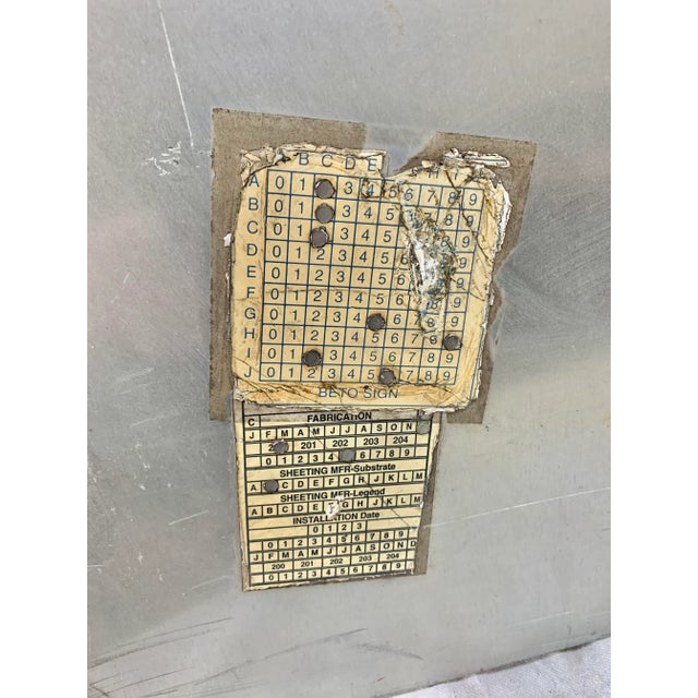 Vintage Reflective Bicycle Road Sign For Sale - Image 12 of 12