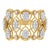 Contemporary 14K Yellow Gold Diamond Art Deco Ring (1/2 Cttw, H-I Color, I1 Clarity) - Size 8 For Sale - Image 3 of 6