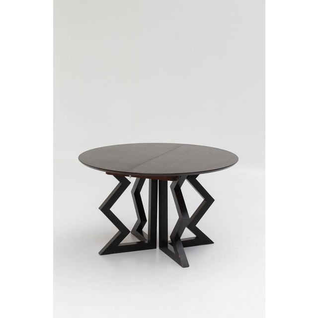 Black Vintage French Table in Wenge, 1990s For Sale - Image 8 of 13