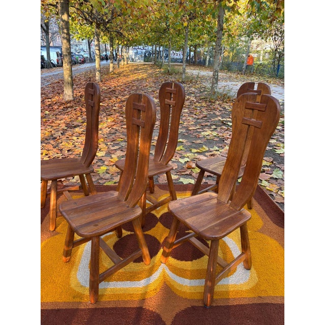 1960s Brutalist Chair in Oak by De Puydt, 1960s For Sale - Image 5 of 14