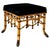 Ornamental & Decorative Materials Vintage Regency Style Faux Bamboo Accent Bench With Black Upholstered Seat #2 For Sale - Image 7 of 10