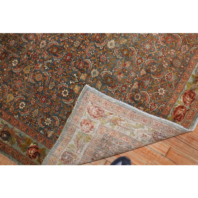 Antique Persian Bidjar Accent Rug For Sale - Image 4 of 12