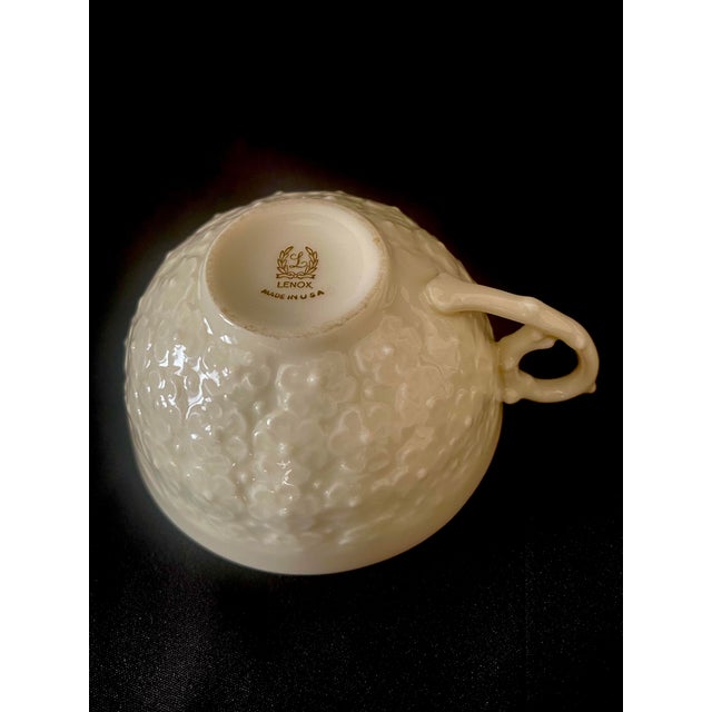 Mid 20th Century Lenox Reproduction of First Lenox Piece (#1) Designed 1889 Limited Edition Demitasse Cup & Saucer - 2 PCS Mint Condition For Sale - Image 15 of 18