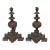 Pair of Ornate French Bronze Figural Chenets Andirons For Sale