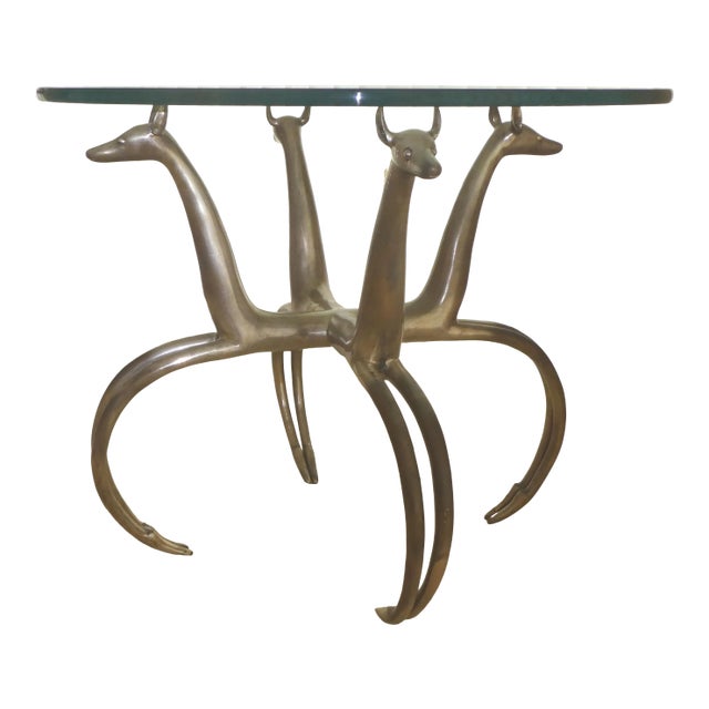 1970s Vintage Aluminum Gazelle Table For Sale