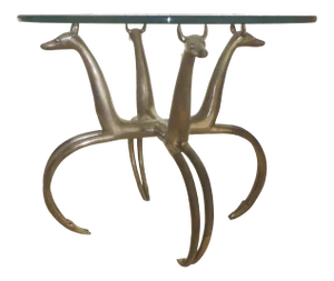 1970s Vintage Aluminum Gazelle Table
