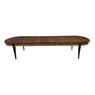 Century Traditional Regency Style Oval Mahogany Dining Table For Sale