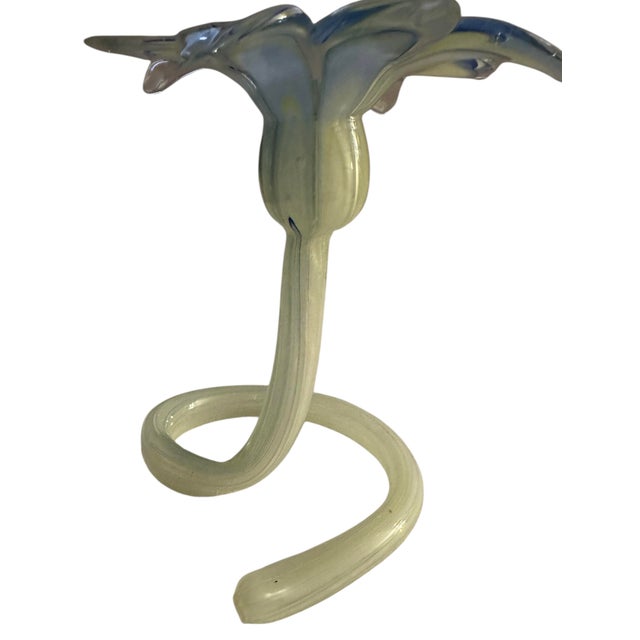 Art Deco Vintage Venetian Art Glass Tubular Flower Vase For Sale - Image 3 of 10