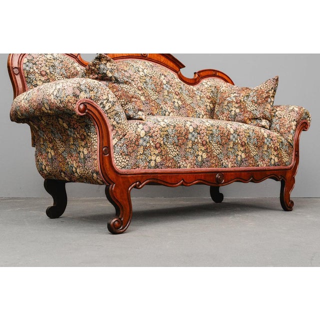 Wood Biedermeier Sofa in Mahogany, Mid-19th Century For Sale - Image 7 of 18