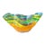 Large Signed Art Glass Freeform Bowl – Multicolor Swirl Murano Style Centerpiece For Sale