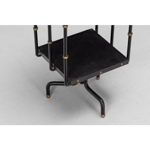 1950s Revolving Side Table by Jacques Adnet, France, 1950s For Sale - Image 5 of 18
