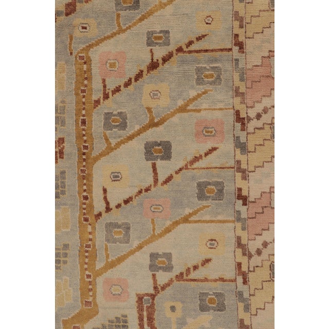 Contemporary Rug & Kilim’s Contemporary Oushak Rug in Beige & Brown With Tree of Life Patterns For Sale - Image 3 of 10