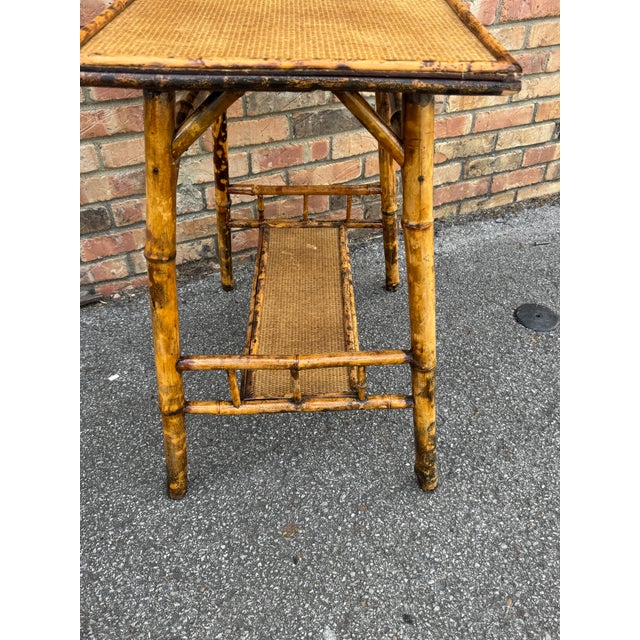 19th Century English Bamboo Side Table For Sale - Image 9 of 9