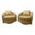 Vintage Mid-Century Modern Swivel 80s Barrel Lounge Chairs Attributed Milo Baughman Set of Two . For Sale