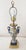 Blue Late 20th Century Exquisite Blue, Yellow, & White Floral & Striped Porcelain/Ceramic Urn/Vase Style Solid Brass Base & Upper Lamp Excellent Condition. For Sale - Image 8 of 14