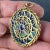 French 18 Karat Yellow Gold and Enamel Window Plique a Jour Pendant Medal, 1950s For Sale - Image 9 of 18