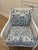 Vintage Hibriten Bernhardt Caned Armchair With Lee Jofa Oscar De La Renta Sameera Fabric For Sale - Image 9 of 18