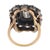 19th Century Victorian Gia 1.77 Carat Diamond Emerald 14k Yellow Gold and Silver Cluster Ring, Size 6.75 For Sale In Los Angeles - Image 6 of 6