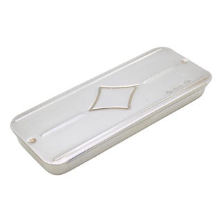 Vintage Italian Genuine Silver 800 Rectangular Pill Box by Greggio, 1970s For Sale