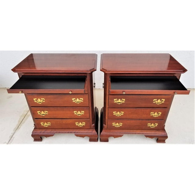 Kincaid Furniture Commonwealth Cherry Traditional Style Chests Nightstands Set Of 2 Chairish