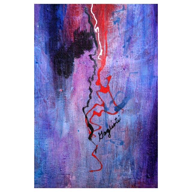 Abstract Expressionism Red and Purple Abstract by Patricia Gaglioti For Sale - Image 3 of 3