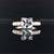 Metal Diamond Aquamarine Ring 14k White Gold 1.70 TCW Women Certified For Sale - Image 7 of 11