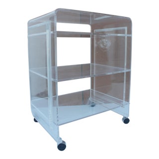 Vintage Lucite Bar Cart For Sale