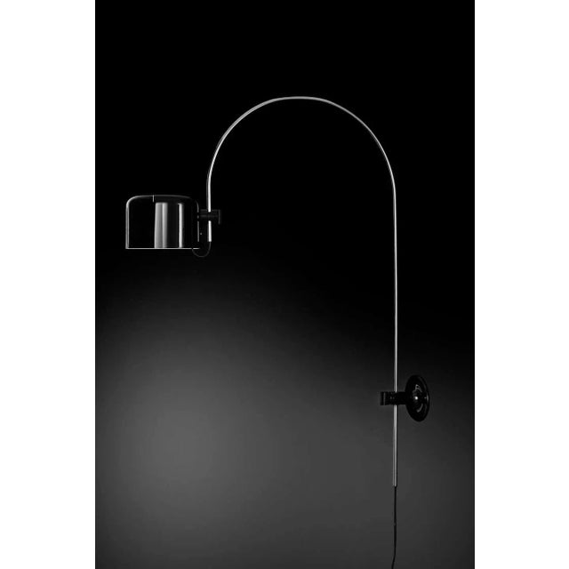 Mid-Century Modern Large Joe Colombo Model #1158 "Coupé" Wall Lamp in Black for Oluce For Sale - Image 3 of 5